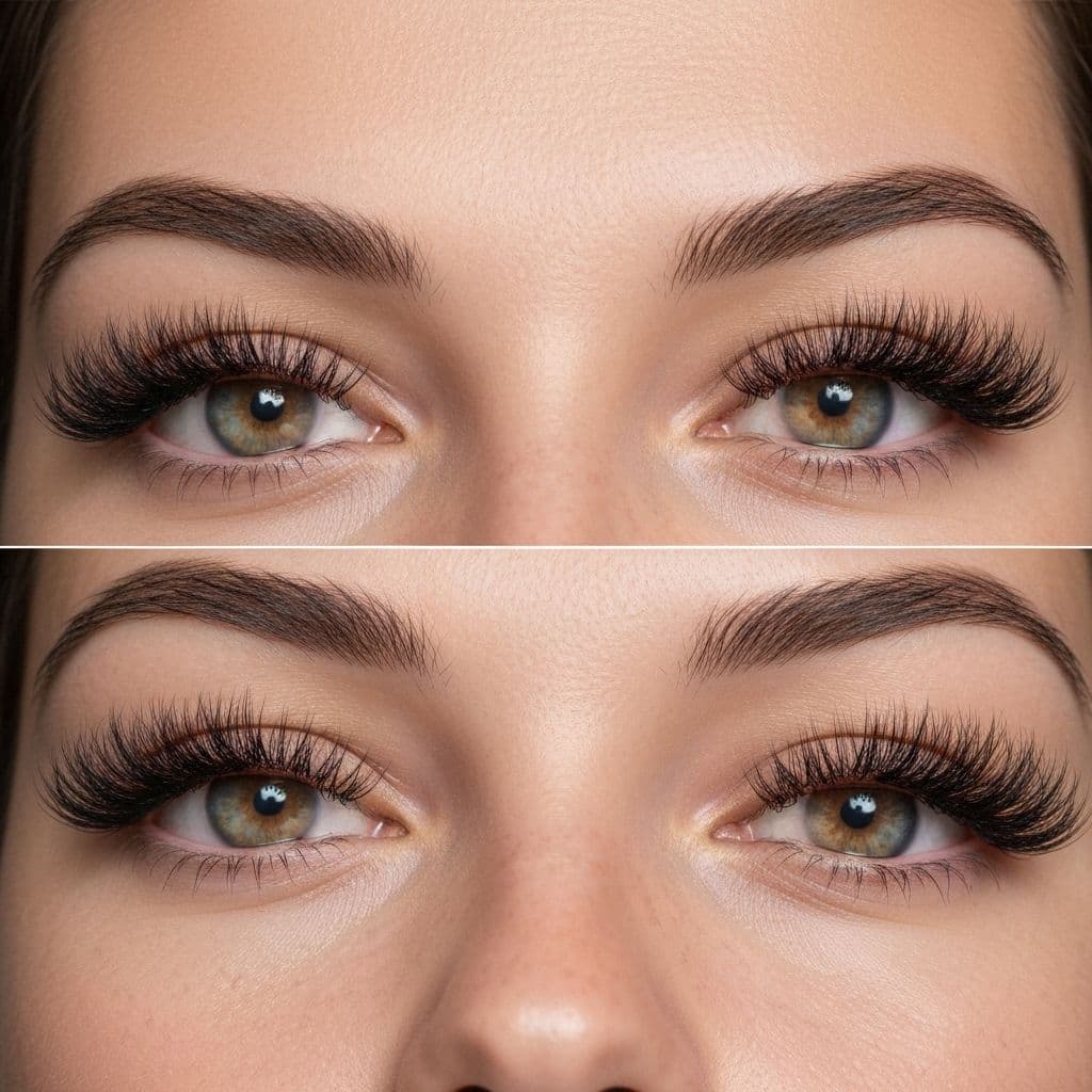 Classic lash extensions finished result